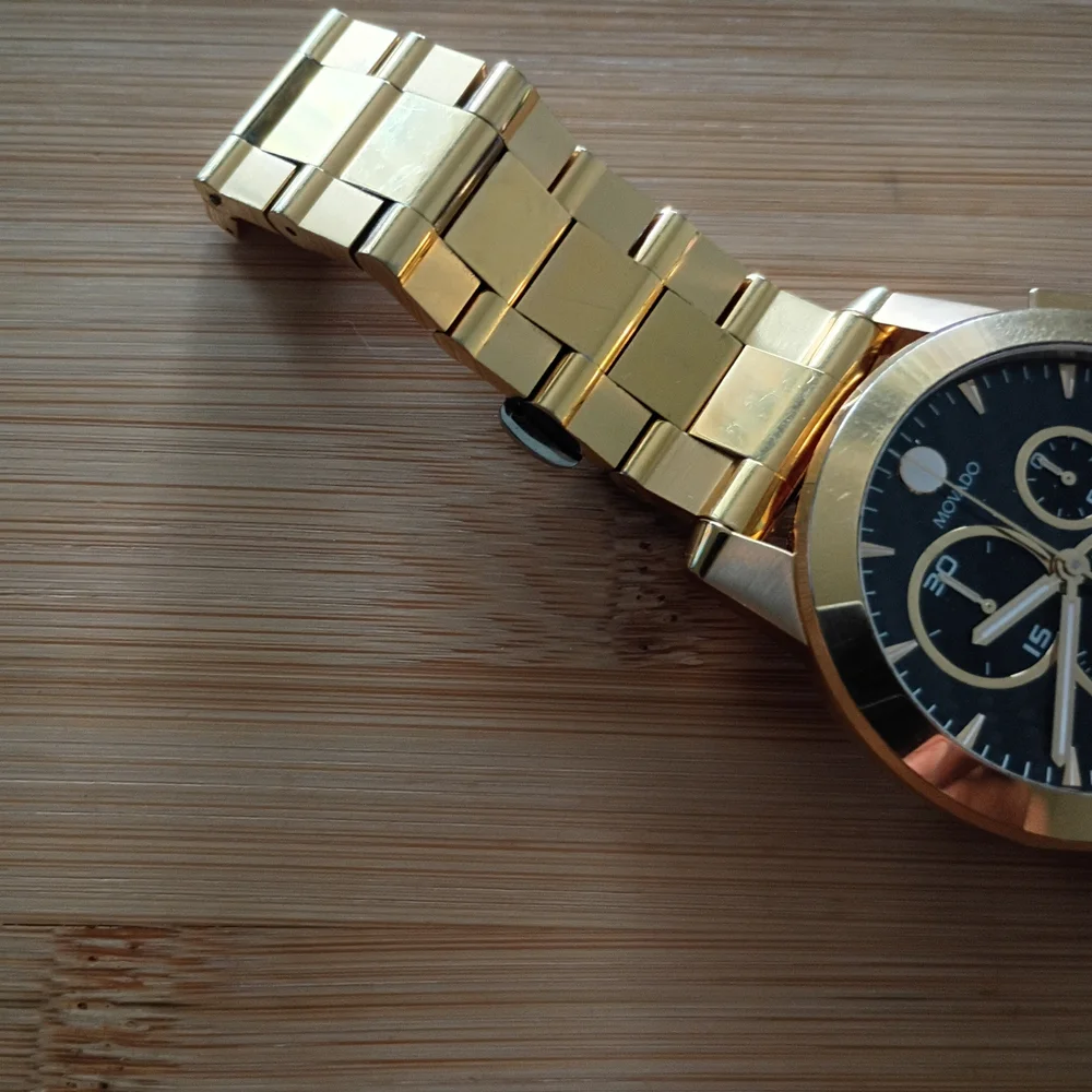 Movado Gold Watch CHRONOGRAPH VIZIO $2795 - Picture 4 of 13